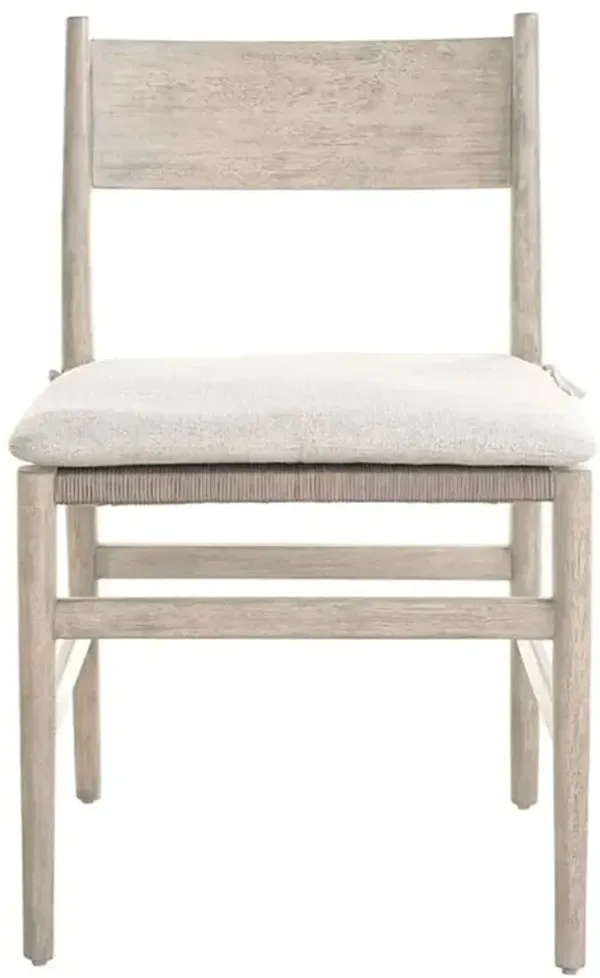 Angela Modern Classic Light Gray Oak Woven Dining Chair - Set of 2
