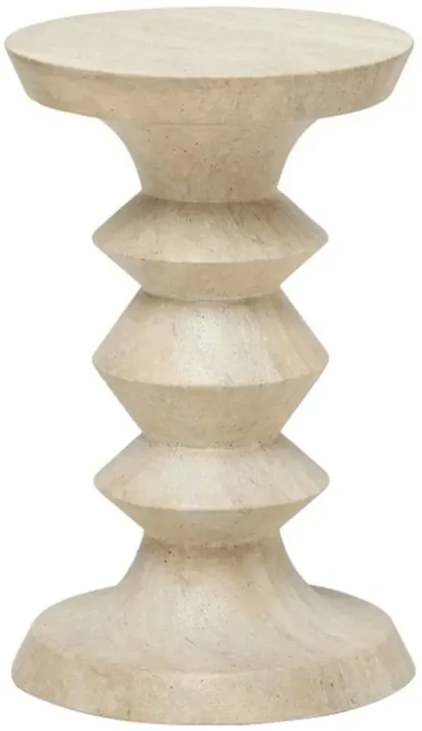 L'Avenue Modern Classic Cavern Marble Concrete Round Drink Table