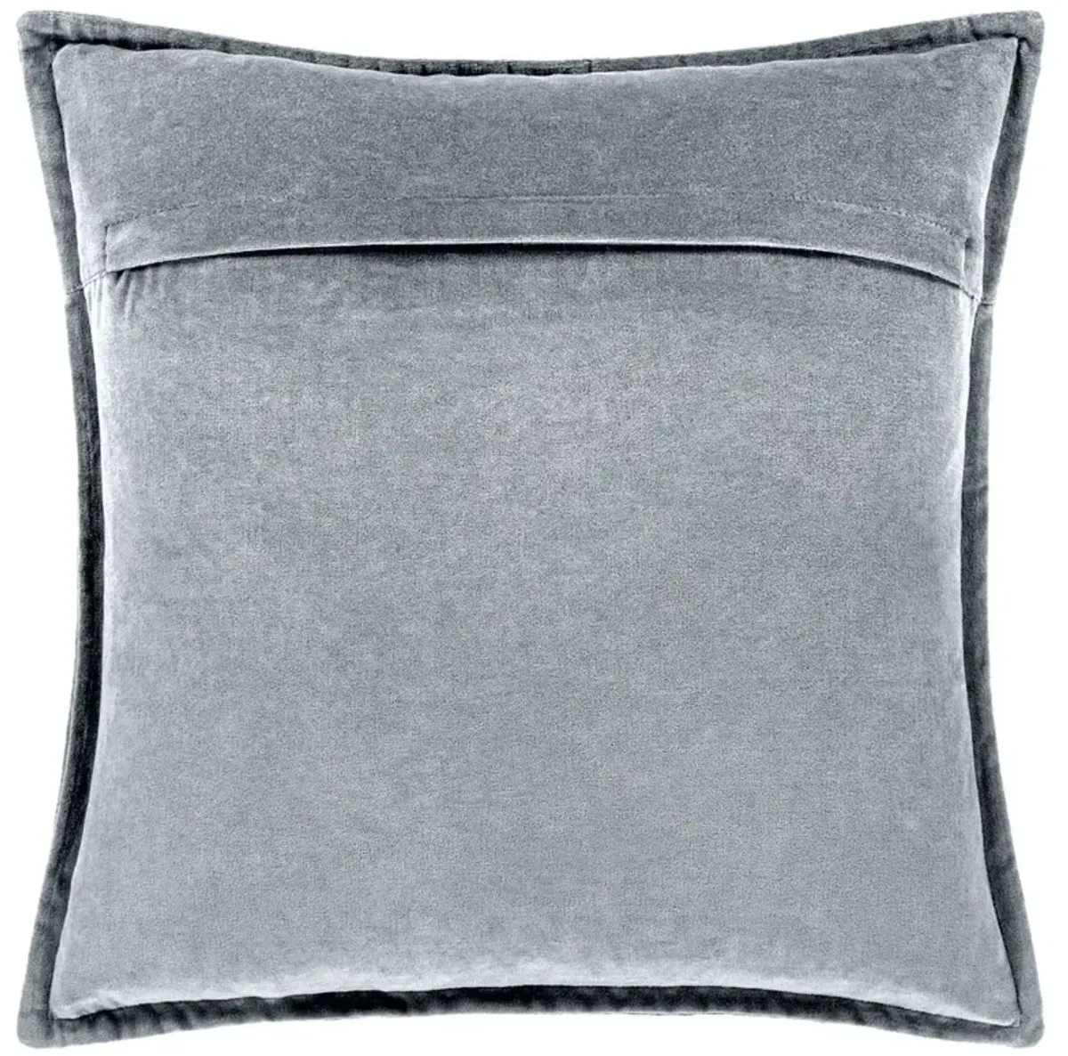 Anika Modern Classic Charcoal Velvet Flange Down Pillow - 20x20