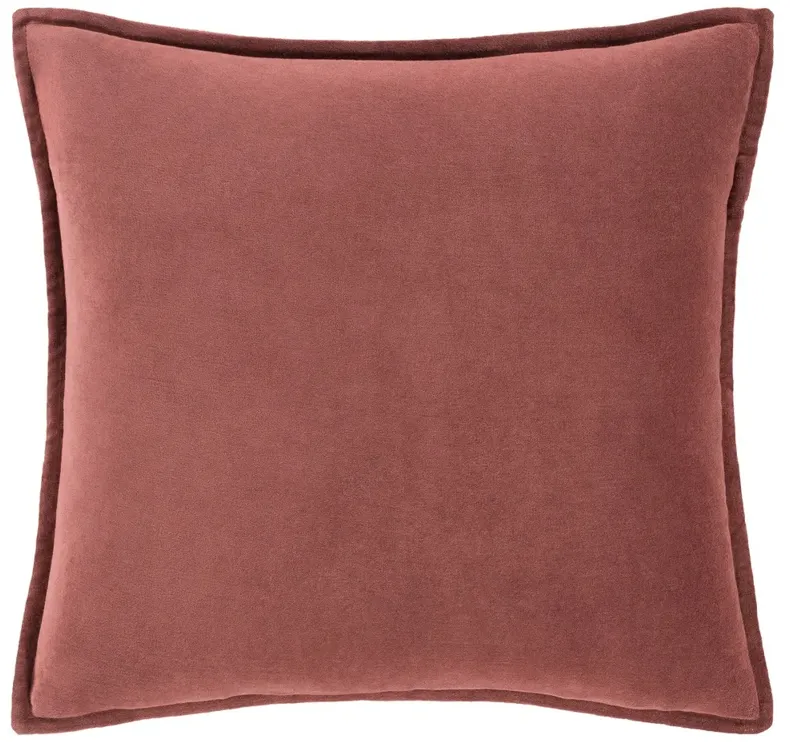 Anika Modern Classic Dark Brown Velvet Flange Down Pillow - 20x20