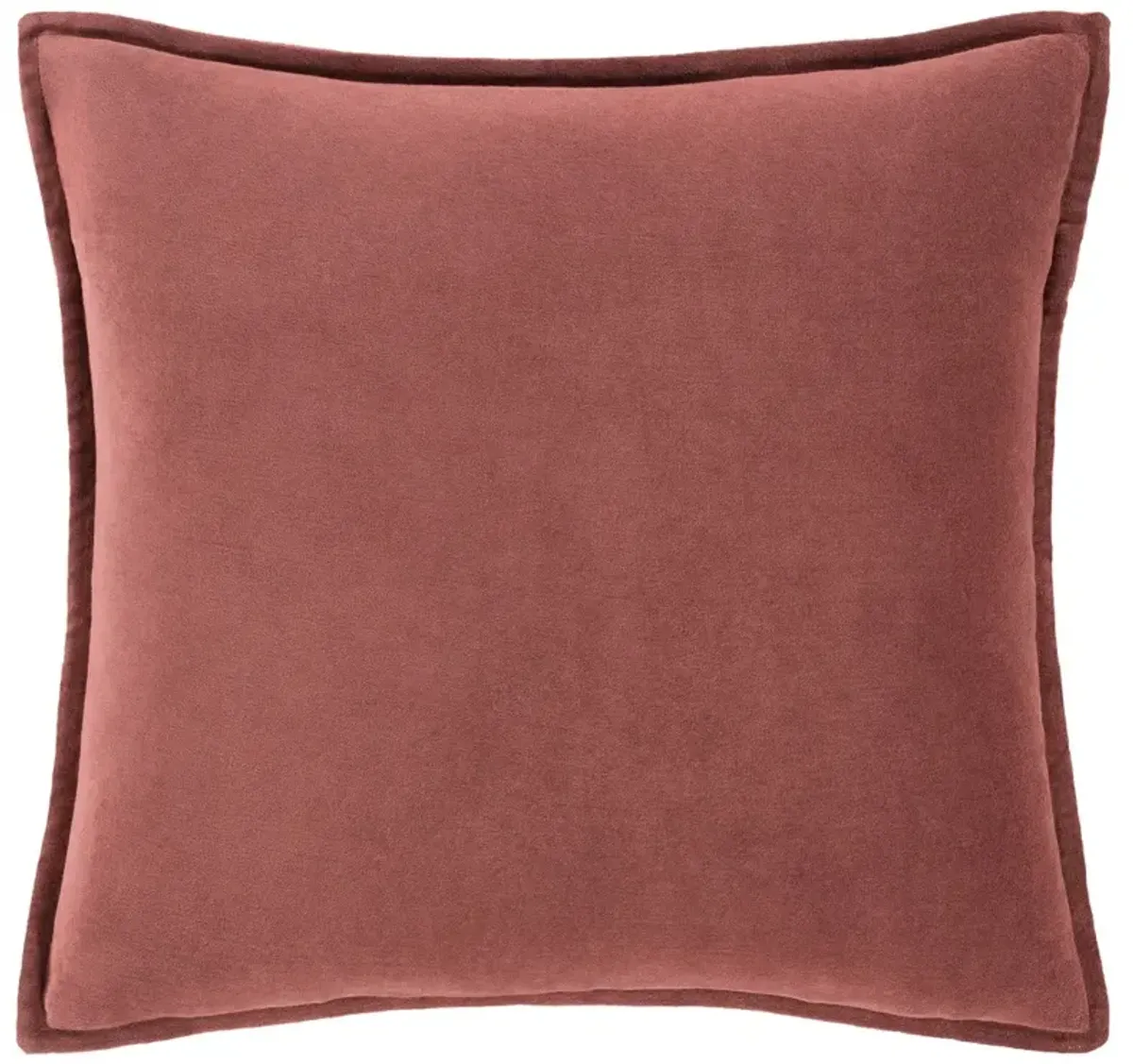 Anika Modern Classic Dark Brown Velvet Flange Down Pillow - 22x22