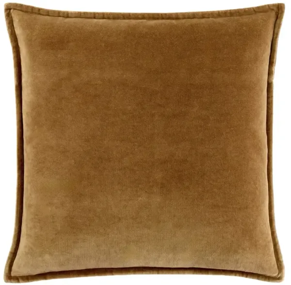 Anika Modern Classic Brown Velvet Flange Down Pillow - 18x18