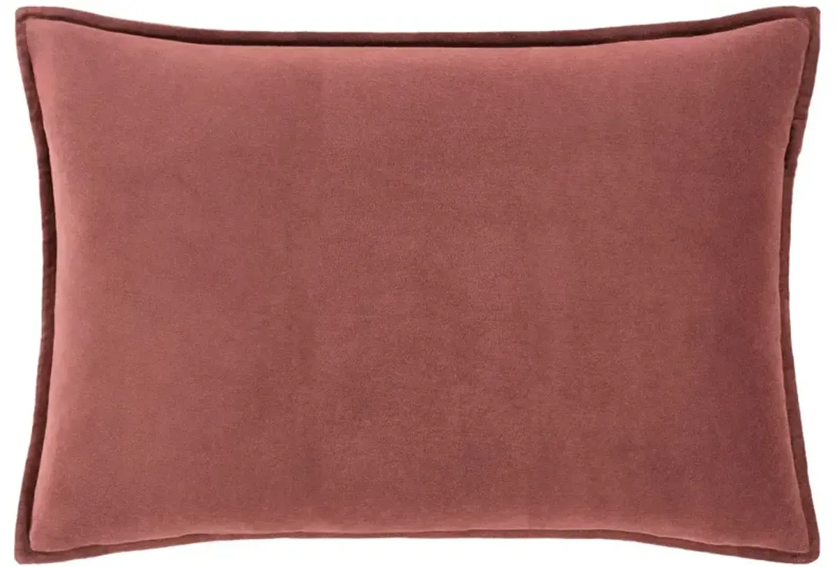 Anika Modern Classic Dark Brown Velvet Flange Down Lumbar Pillow - 13x19