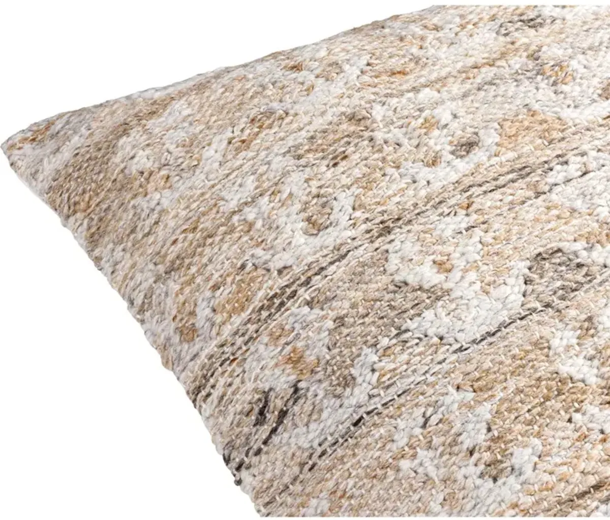 Azriel French Country Tan Textured Indoor Outdoor Throw Pillow - 22x22
