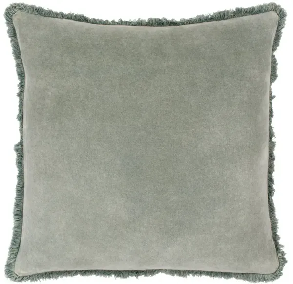 Micah Modern Classic Sage Velvet Throw Pillow - 18x18