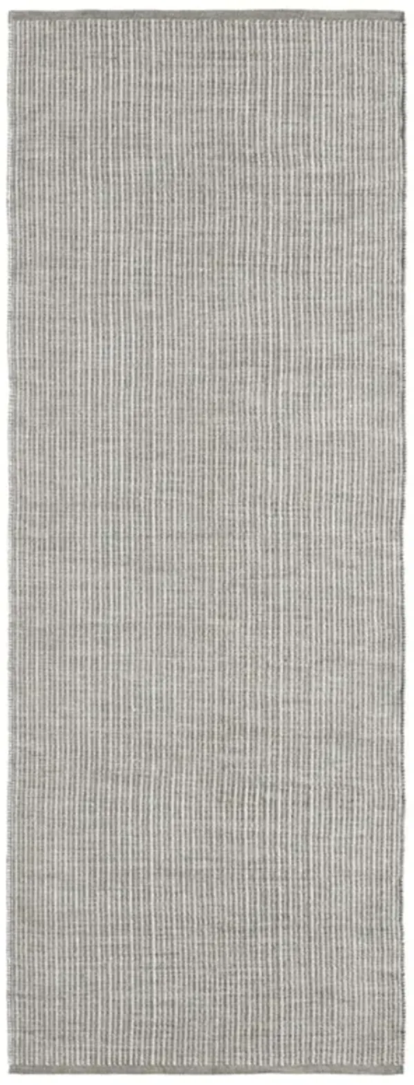 Avalyn Updated Traditional Grey Striped Patterned Indoor Outdoor Rug - 3'x8'
