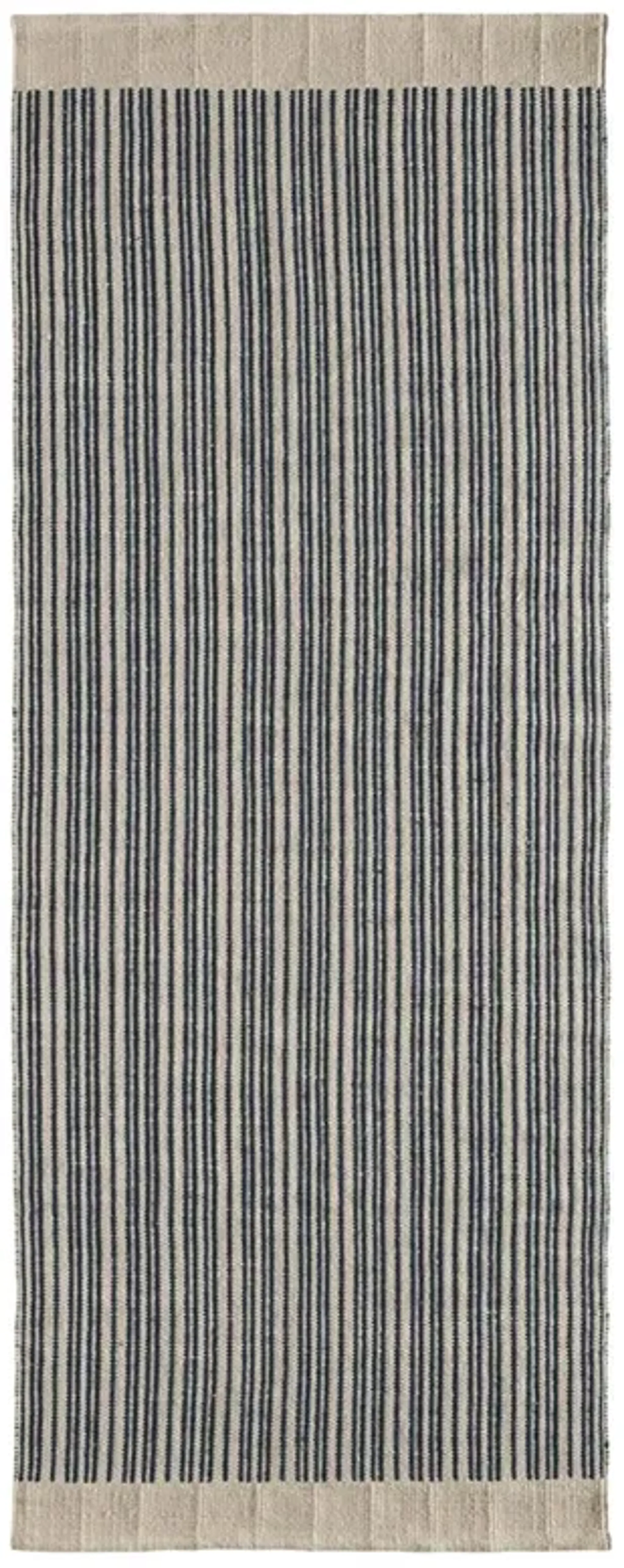 Morien Updated Traditional Dark Blue Striped Patterned Indoor Outdoor ...