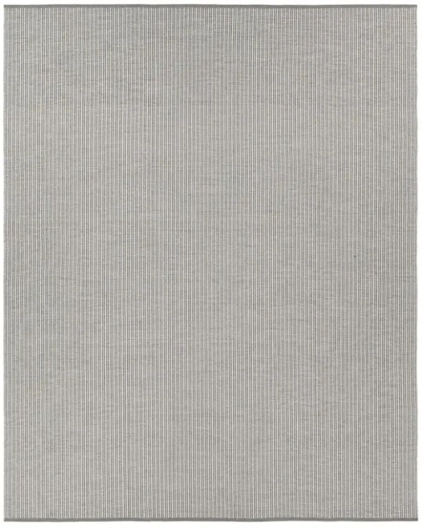 Avalyn Updated Traditional Grey Striped Patterned Indoor Outdoor Rug - 2'x3'