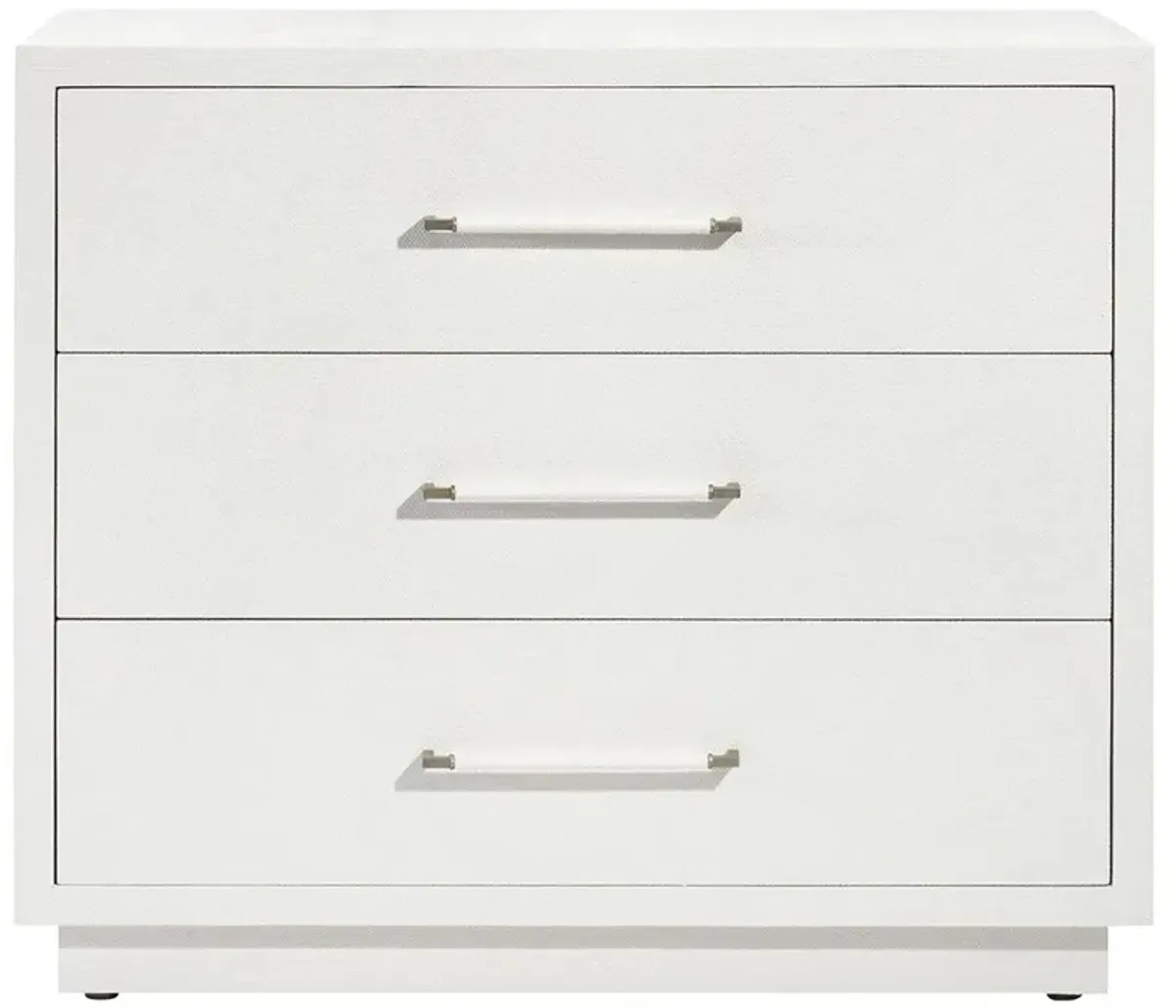 Taylor Modern Classic White Linen 3 Drawer Chest