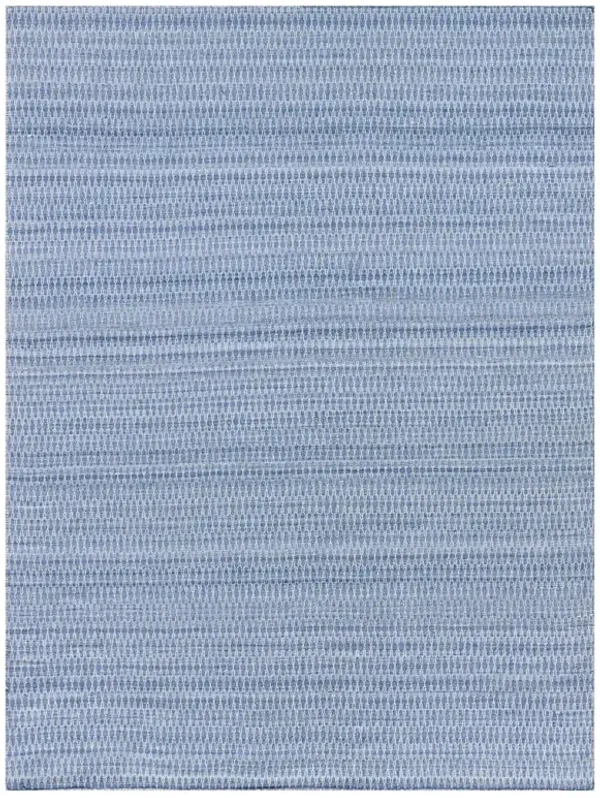 Faedra Coastal Blue Lattice Patterned Indoor Outdoor Rug - 8'x10'