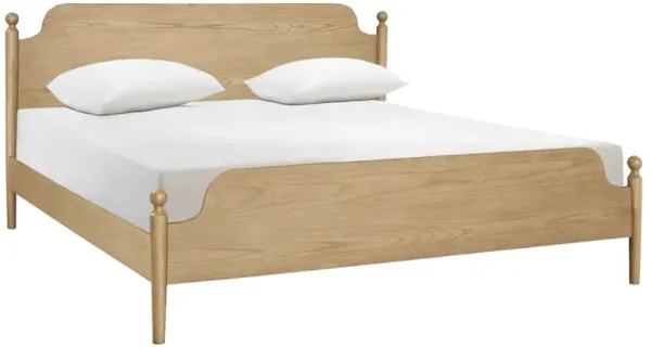 Zayne Updated Traditional Tan Wood Bed - Queen