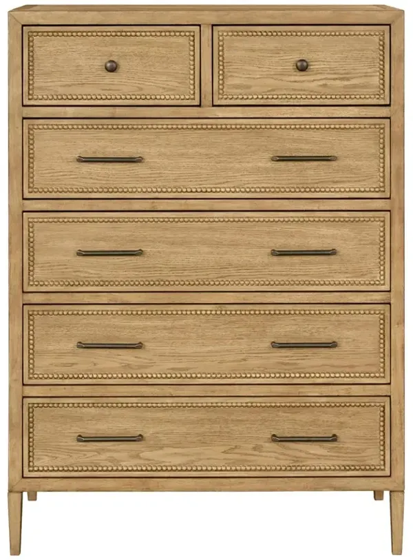 Anjana Coastal Beach Brown Oak Dresser