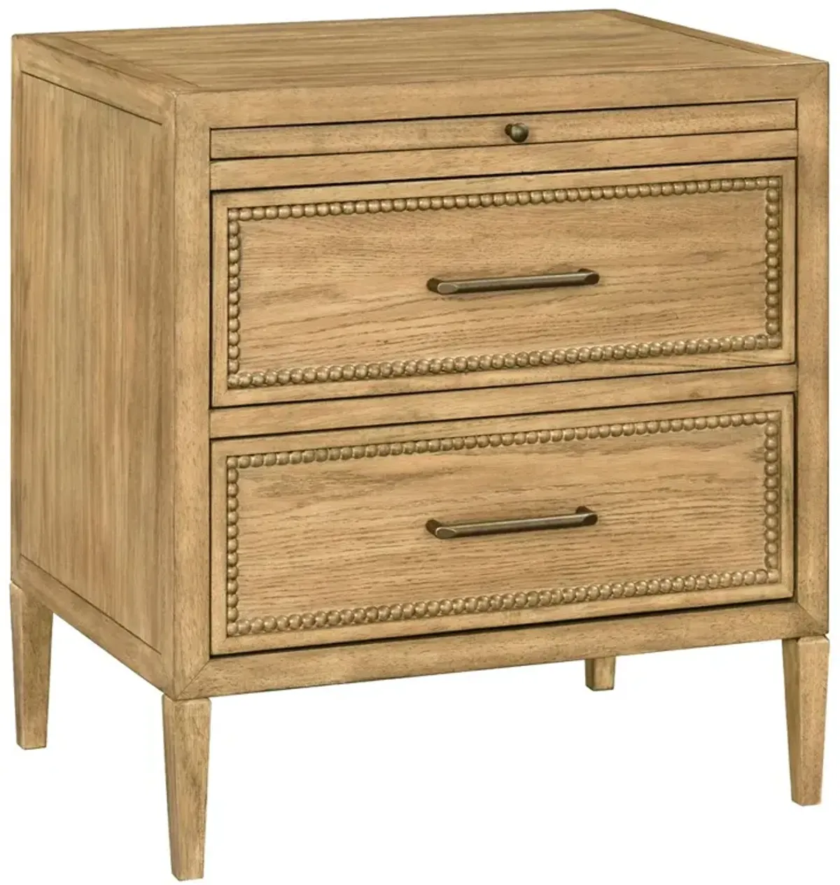 Anjana Coastal Beach Brown Oak Nightstand