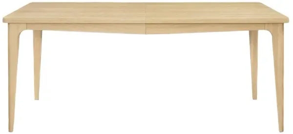 Nora Modern Classic Brown Oak Wood Rectangular Extendable Dining Table - 70-90"