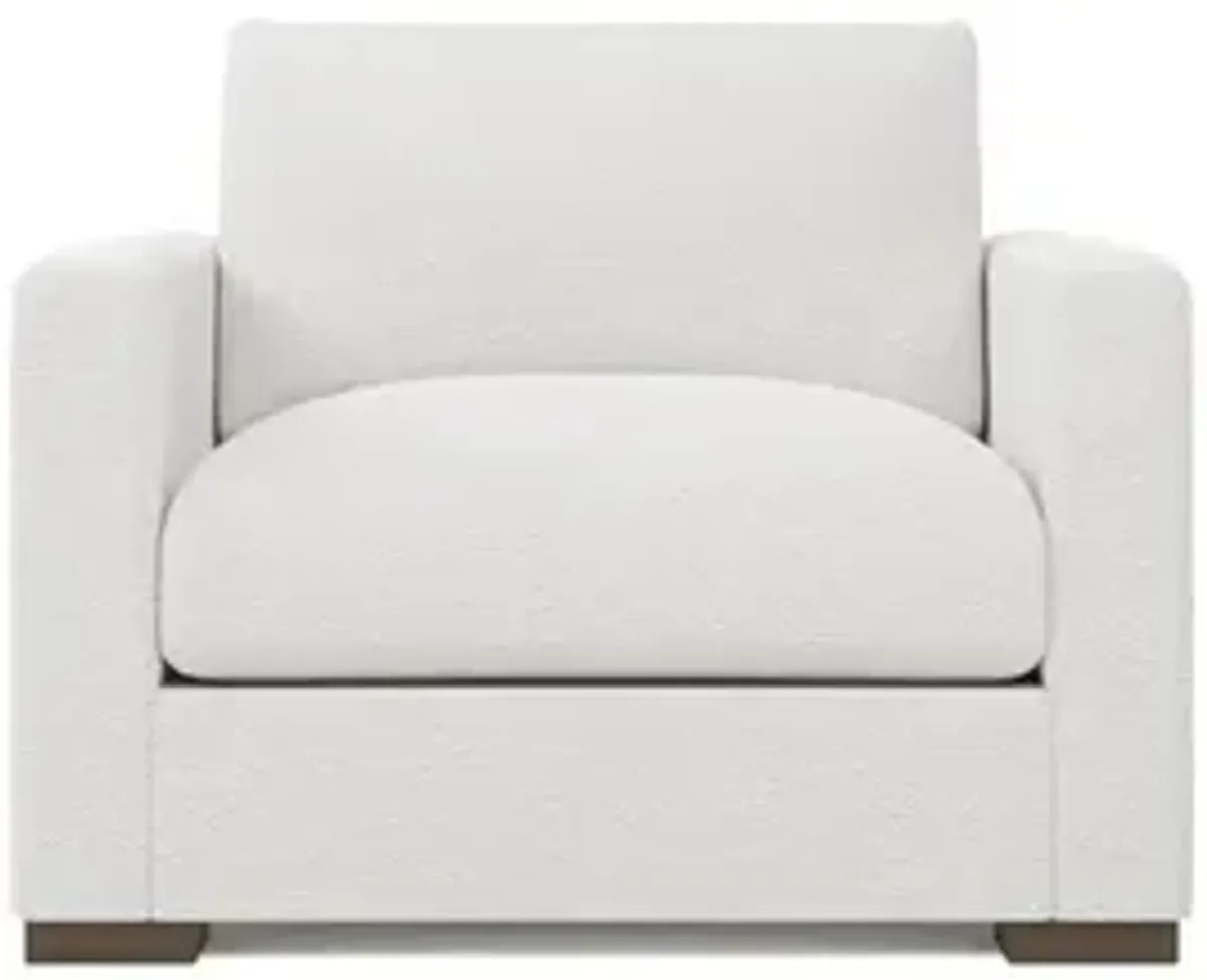 Curtis White Lamb Performance Chair