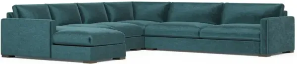 Curtis Mallard Green U-Chaise Sectional - Left Chaise - 138”