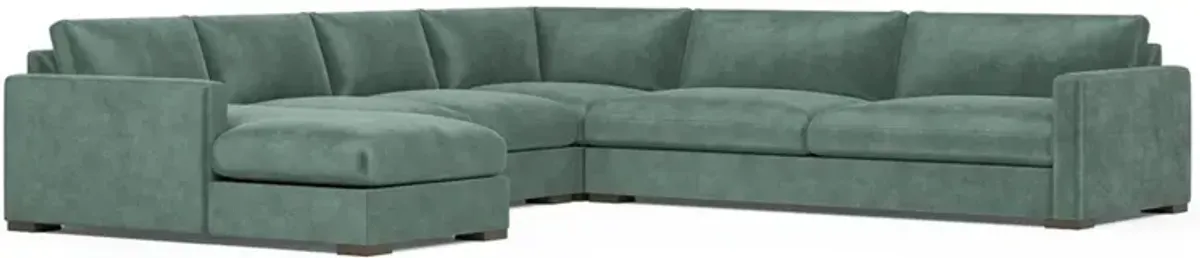 Curtis Spanish Moss U-Chaise Sectional - Left Chaise - 138”