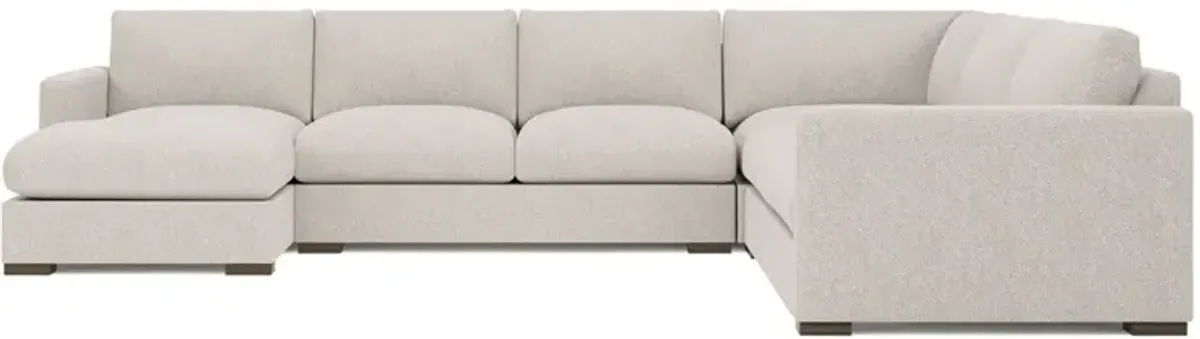 Curtis Chestnut U-Chaise Sectional - Left Chaise - 138”