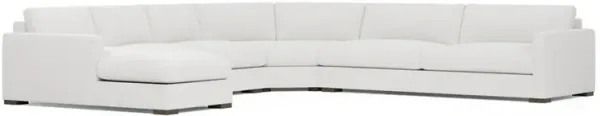Curtis White Lamb Performance Curved U-Chaise Sectional - Left Chaise - 148”