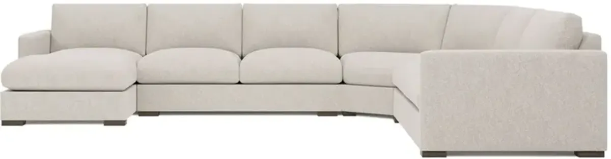 Curtis Rosemary Curved U-Chaise Sectional - Left Chaise - 148”