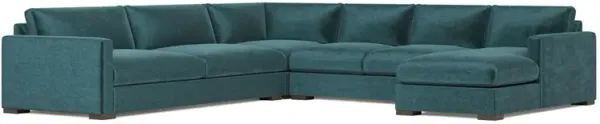 Curtis Mallard Green U-Chaise Sectional - Right Chaise - 138”