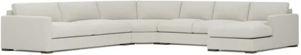 Curtis Alabaster Performance Curved U-Chaise Sectional - Right Chaise - 148”