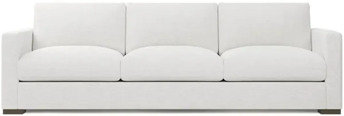Curtis White Lamb Performance Sofa - 100”