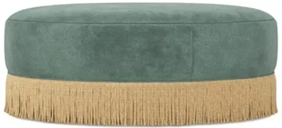 Blakely Spanish Moss Ottoman - 40”