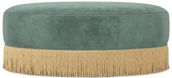 Blakely Spanish Moss Ottoman - 40”