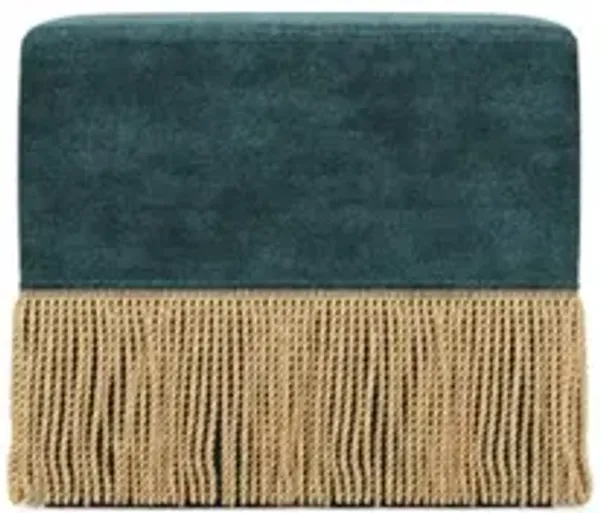 Zayla Mallard Green Ottoman - 20”