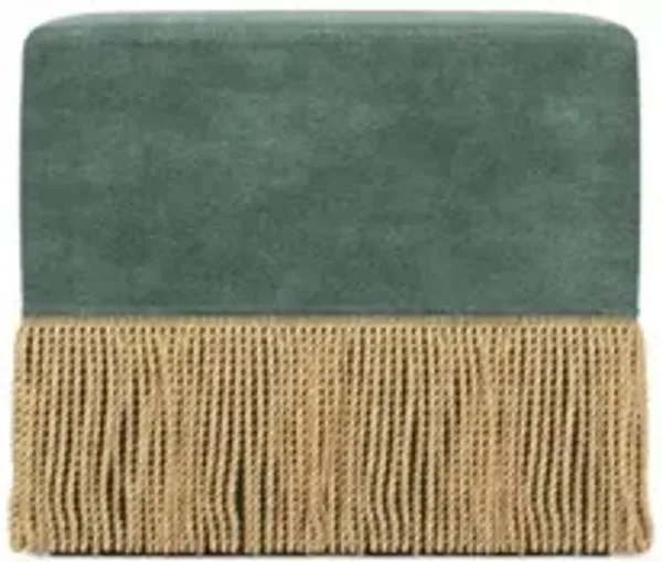 Zayla Spanish Moss Ottoman - 20”
