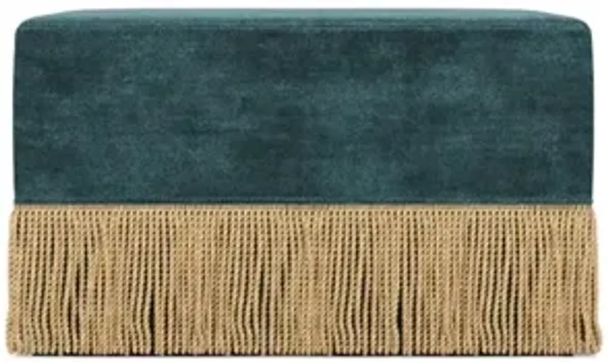 Zayla Mallard Green Ottoman - 30”