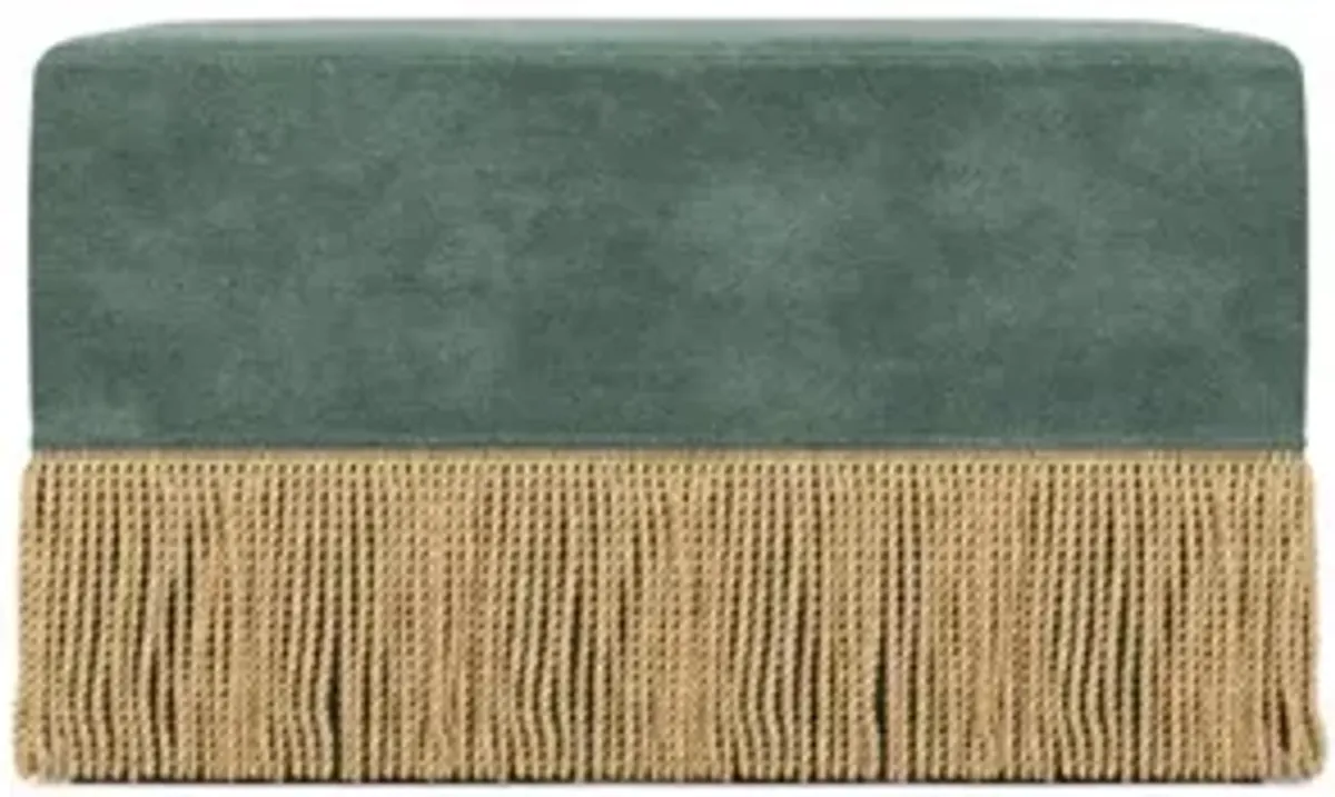 Zayla Spanish Moss Ottoman - 30”