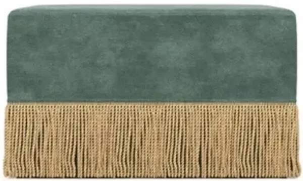 Zayla Spanish Moss Ottoman - 30”