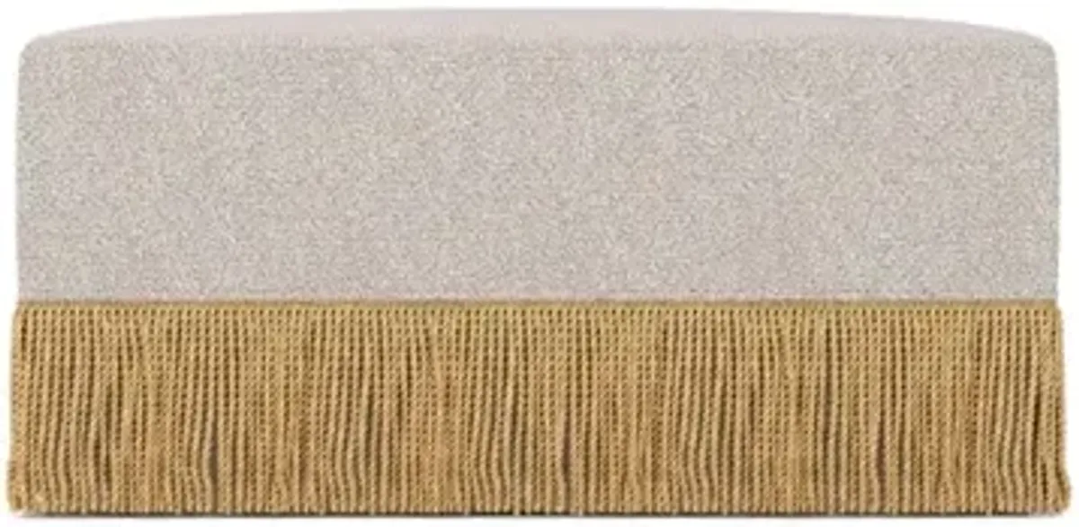 Zayla Mallard Green Ottoman - 38”