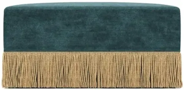 Zayla Mallard Green Ottoman - 38”