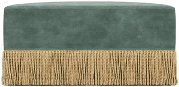 Zayla Spanish Moss Ottoman - 38”