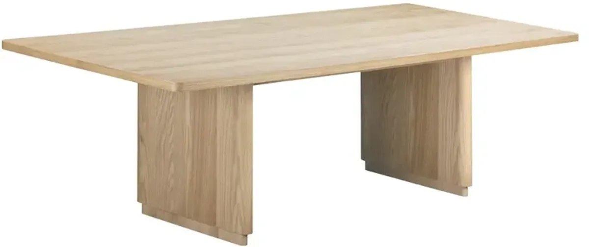 Rishon Modern Classic Natural Oak Rectangular Dining Table - 104"