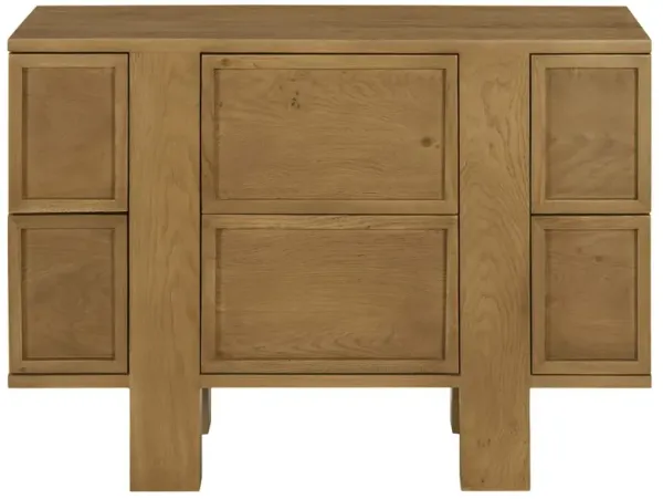 Aelia Modern Classic Brown Oak Nightstand