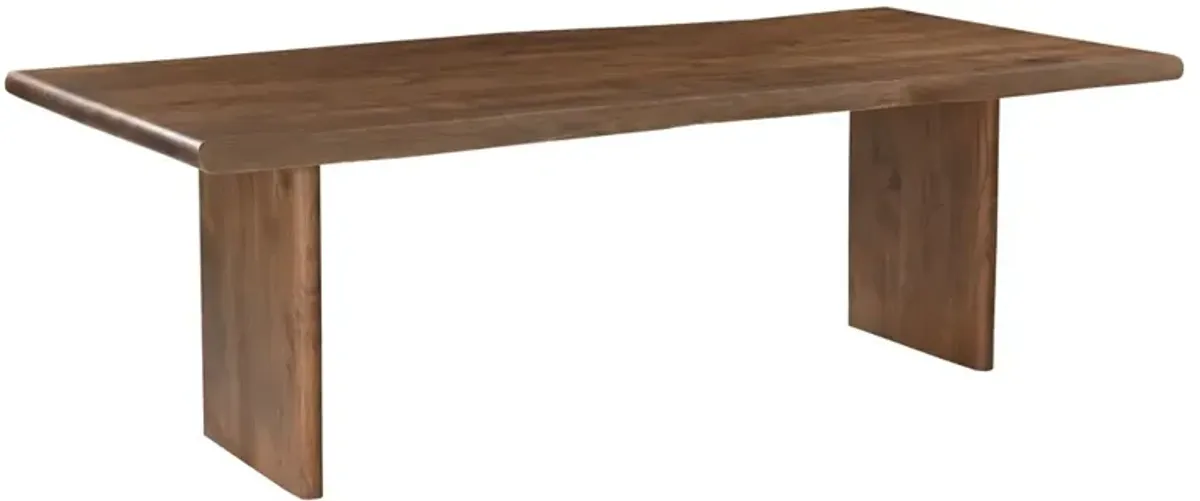 Hauser Rustic Lodge Brown Acacia Wood Rectangular Dining Table - 98"