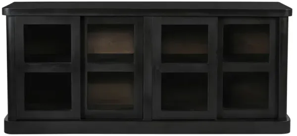 Valerie Rustic Lodge Black Wood Sideboard