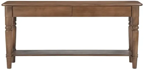Vincent Updated Traditional Brown Acacia Wood Rectangular Console Table