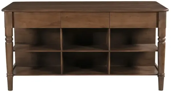 Vincent Updated Traditional Brown Acacia Wood Kitchen Island - 72"