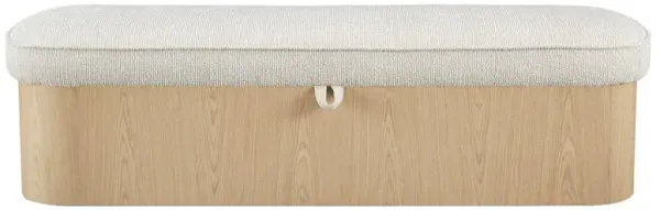 Katherine Modern Classic Light Brown Wood Storage Bedroom Bench