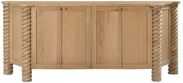 Faith French Country Brown Oak Sideboard