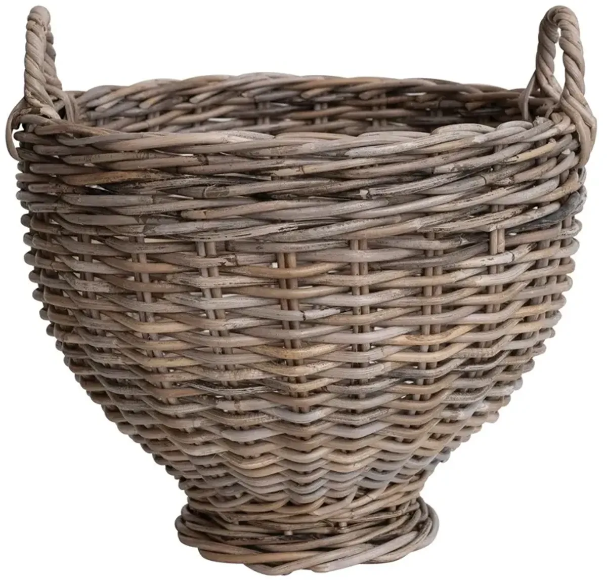 Maisie Coastal Beach Natural Rattan Footed Floor Basket