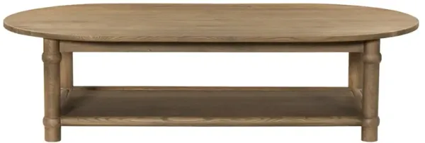 Charnes Warm Natural Oak Oval Coffee Table