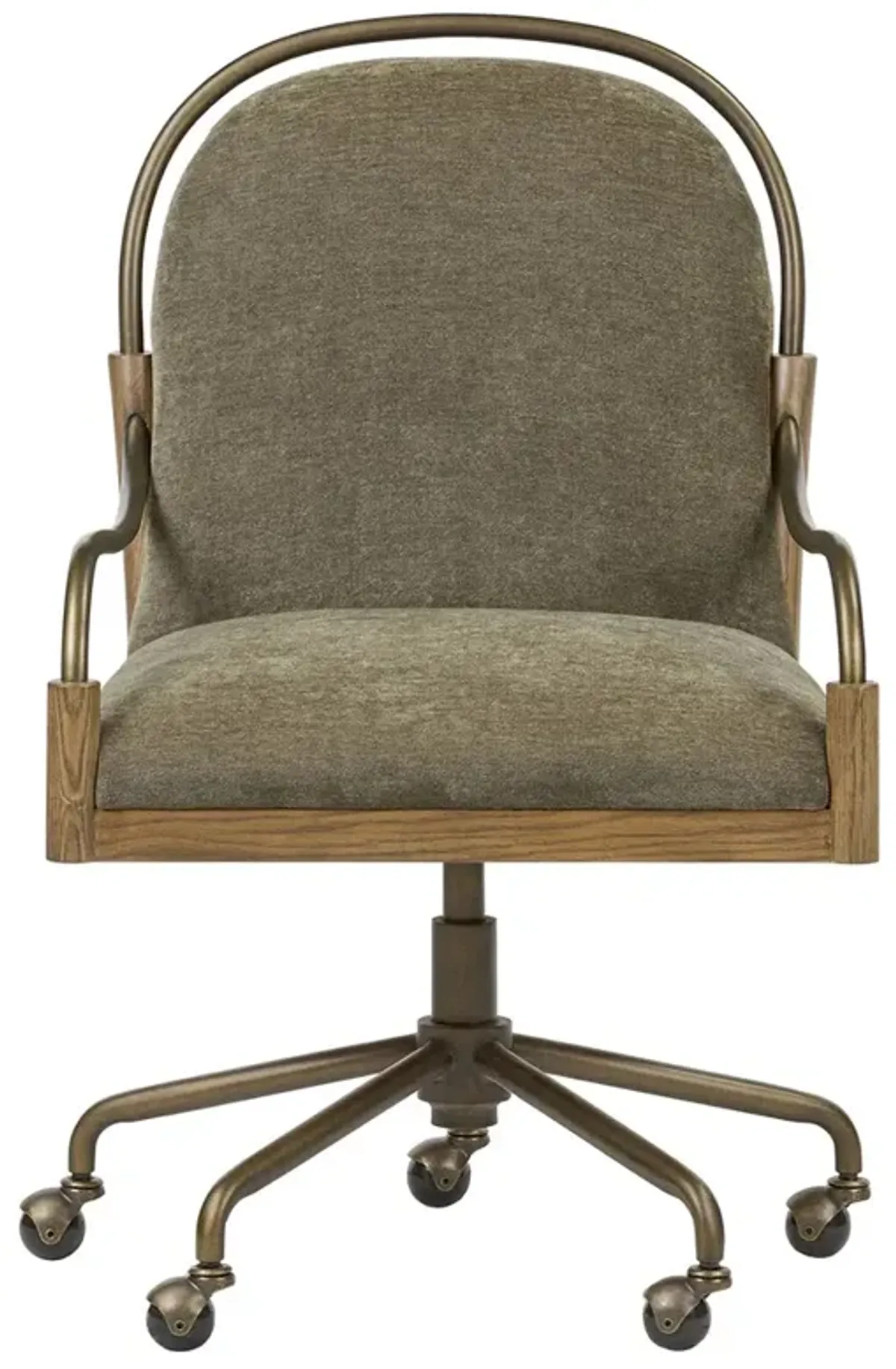 Demi Malmo Olive Brushed Brass Desk Chair