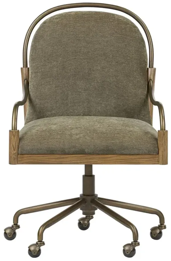 Demi Malmo Olive Brushed Brass Desk Chair