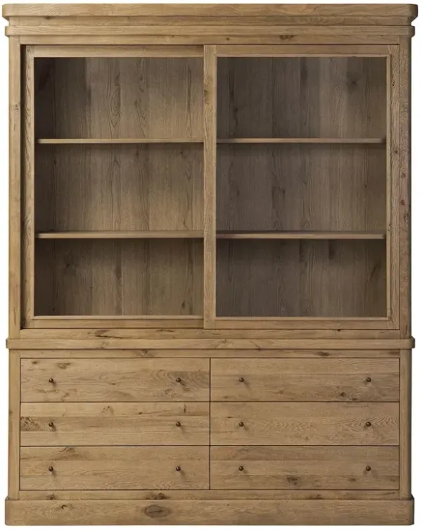 Diego Updated Traditional Honey Brown Oak Display Case